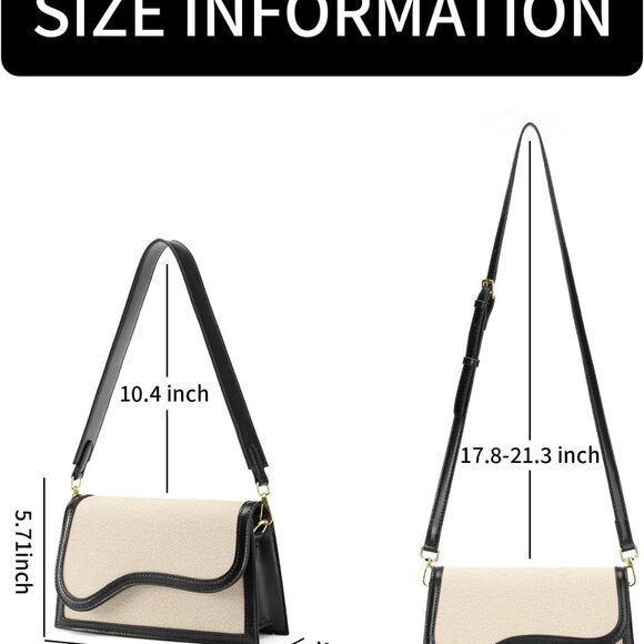 Vegan Leather Crossbody Bag for Women with Dual Styles and Large Capacity - Picture 4 of 6